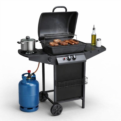 Barbecue gas fuochi con - barbecue, a